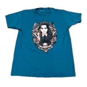 Adam’s Family Wednesday Adam’s I Hate Everything Match Blue Tee Women’s Size L